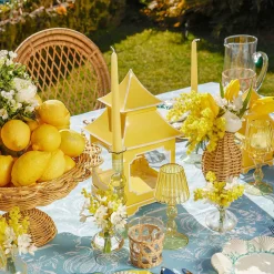 New Mrs. Alice Eden Green & Yellow Candlescape