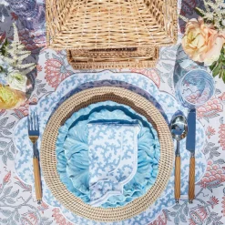 Best Mrs. Alice Edie Blue Coral Placemats (Set Of 4)