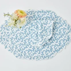 Best Mrs. Alice Edie Blue Coral Placemats (Set Of 4)