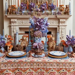 Mrs. Alice Elodie Blue Candle Holders (Pair)