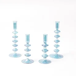 Mrs. Alice Elodie Blue Candle Holder Set