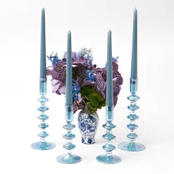 Mrs. Alice Elodie Blue Candle Holder Set