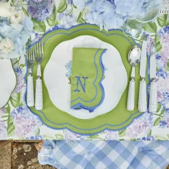 Mrs. Alice Eloise Green And Blue Napkins (Set Of 4)