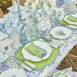 Outlet Mrs. Alice Eloise Green And Blue Placemats & Napkins (Set Of 4)