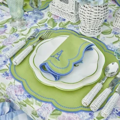 Outlet Mrs. Alice Eloise Green And Blue Placemats & Napkins (Set Of 4)