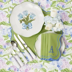 Outlet Mrs. Alice Eloise Green And Blue Placemats & Napkins (Set Of 4)