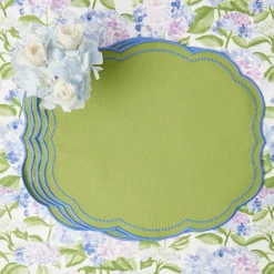 Discount Mrs. Alice Eloise Green And Blue Placemats (Set Of 4)