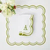 Best Mrs. Alice Elsa White & Green Napkins (Set Of 4)