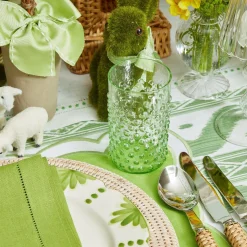 Clearance Mrs. Alice Emerald Hobnail Glasses (Set Of 6)