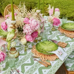 Hot Mrs. Alice Emerald Hobnail Jug With Rose Handle & Glasses (Set Of 6)