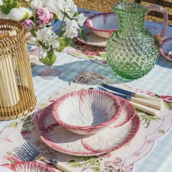 Best Mrs. Alice Emerald Hobnail Jug With Rose Handle & Glasses (Set Of 6)