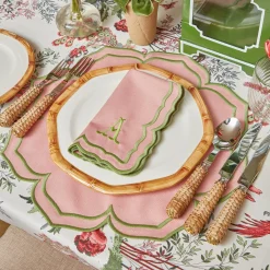 New Mrs. Alice Fleur Pink Placemats & Napkins (Set Of 4)