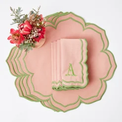 Hot Mrs. Alice Fleur Pink Placemats (Set Of 4)
