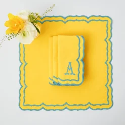 Hot Mrs. Alice Fleur Yellow Napkins (Set Of 4)