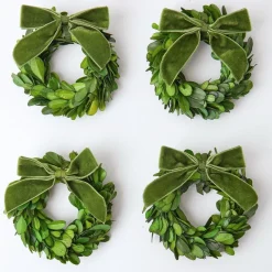 Hot Mrs. Alice Forest Green Velvet Mini Bows (Set Of 4)