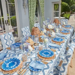 Mrs. Alice French Blue Garland Dinner & Starter Plates (Set Of 8)