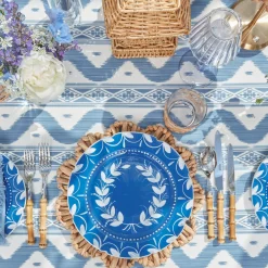 Mrs. Alice French Blue Garland Dinner & Starter Plates (Set Of 8)
