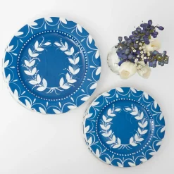 Sale Mrs. Alice French Blue Garland Dinner & Starter Plates (Set Of 8)
