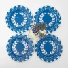 New Mrs. Alice French Blue Garland Starter Plates (Set Of 4)