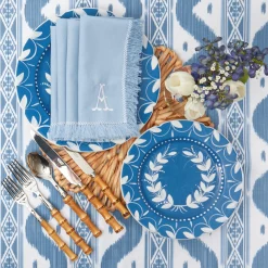 New Mrs. Alice French Blue Garland Starter Plates (Set Of 4)