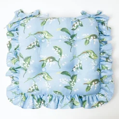 Sale Mrs. Alice Frilled Lily Of The Valley Seat Pad Cushion