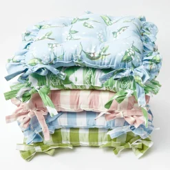 Sale Mrs. Alice Frilled Lily Of The Valley Seat Pad Cushion