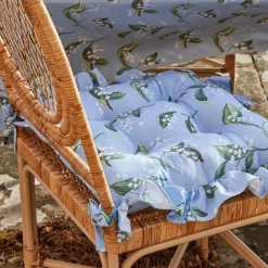 Best Mrs. Alice Frilled Lily Of The Valley Seat Pad Cushion (Set Of 4)