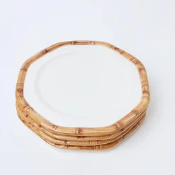 New Mrs. Alice Geometric Bamboo Dinner Plate (Set Of 4)