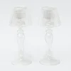 Best Mrs. Alice Glass Lantern Tea Light Holder (Pair) - 24Cm