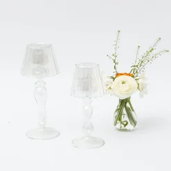 Best Mrs. Alice Glass Lantern Tea Light Holder (Pair) - 24Cm
