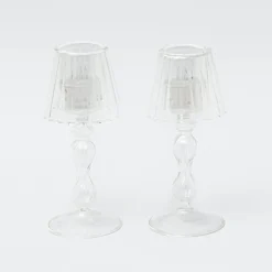 Best Mrs. Alice Glass Lantern Tea Light Holder (Pair) - 18Cm