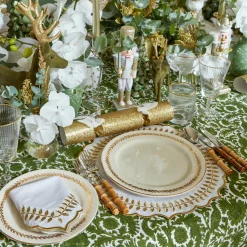 Hot Mrs. Alice Gold Garland Dinner Plates (Set Of 4)
