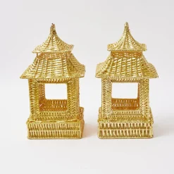 Mrs. Alice Gold Rattan Pagoda Lantern