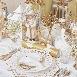 New Mrs. Alice Gold Snowflake Napkins (Set Of 4)