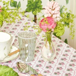 Sale Mrs. Alice Green & White Rim Water Glasses (Set Of 4)