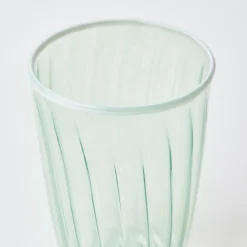 Sale Mrs. Alice Green & White Rim Water Glasses (Set Of 4)
