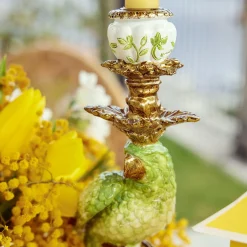 Outlet Mrs. Alice Green & Yellow Parrot Candlescape