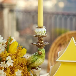 Outlet Mrs. Alice Green & Yellow Parrot Candlescape