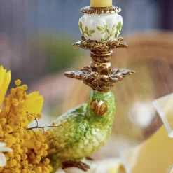 Outlet Mrs. Alice Green & Yellow Parrot Candlescape