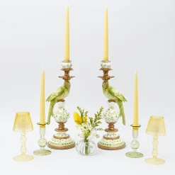 Best Mrs. Alice Green & Yellow Parrot Candlescape