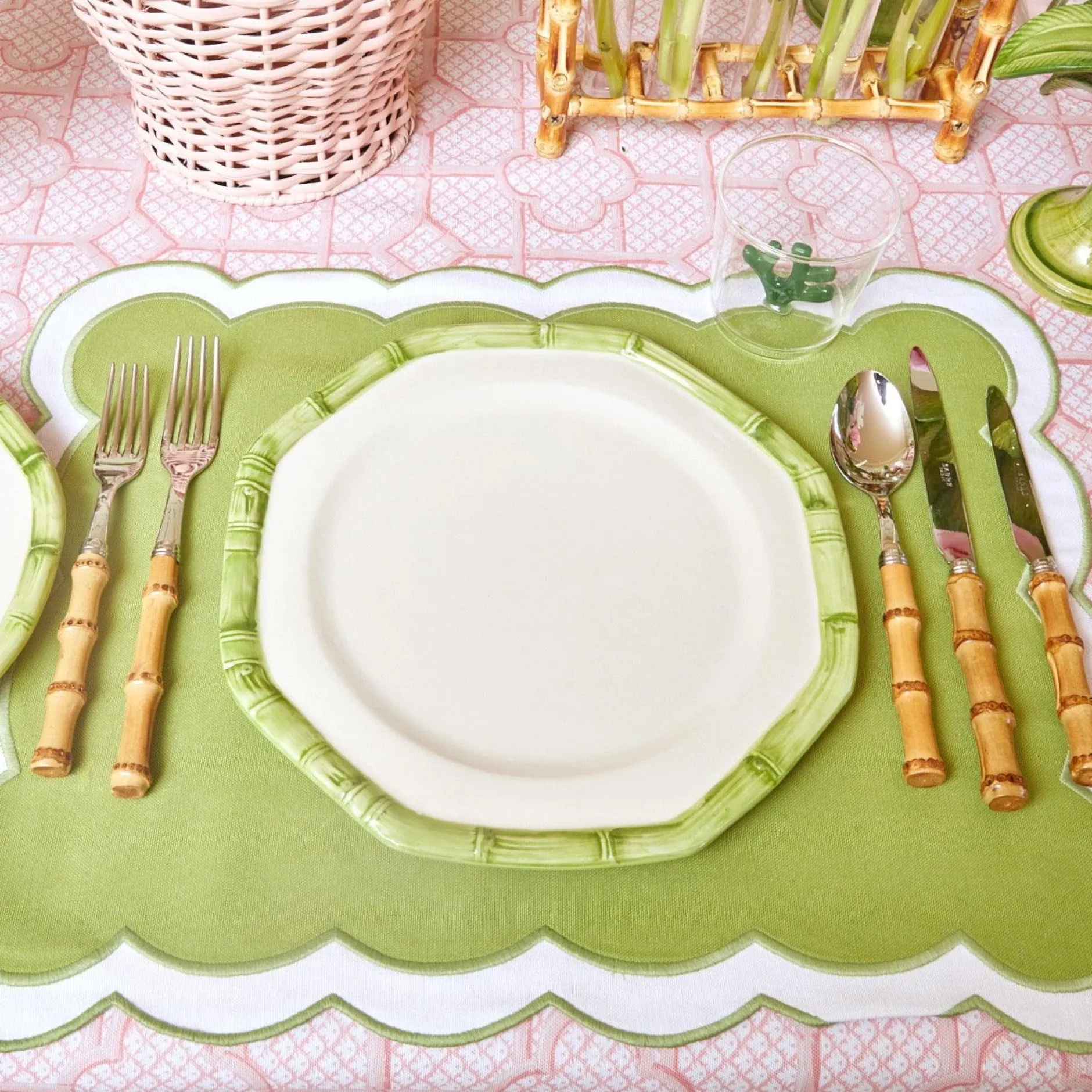 Clearance Mrs. Alice Green Coral Glasses (Set Of 4)