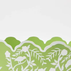 Online Mrs. Alice Green Floral Tole Scalloped Planter