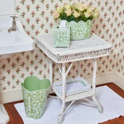 Online Mrs. Alice Green Floral Tole Tissue Box