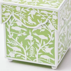 Online Mrs. Alice Green Floral Tole Tissue Box