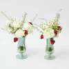 New Mrs. Alice Green Fluted Vases (Pair)