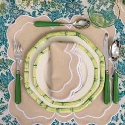 Outlet Mrs. Alice Green Geometric Bamboo Starter Plate (Set Of 4)