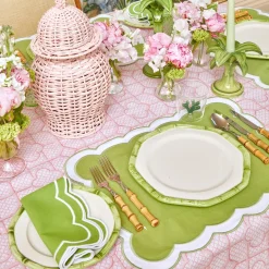 Outlet Mrs. Alice Green Geometric Bamboo Starter Plate (Set Of 4)