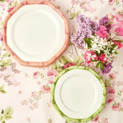 Best Mrs. Alice Green Geometric Bamboo Starter Plate