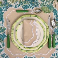 Outlet Mrs. Alice Green Geometric Bamboo Starter Plate