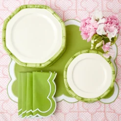 Outlet Mrs. Alice Green Geometric Bamboo Starter Plate